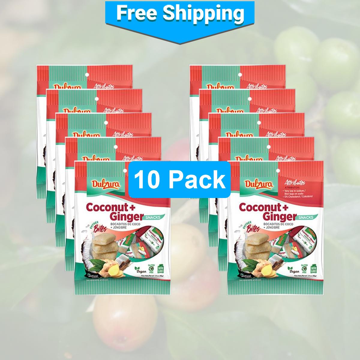 Bocaditos de coco y jengibre Dulzura Borincana