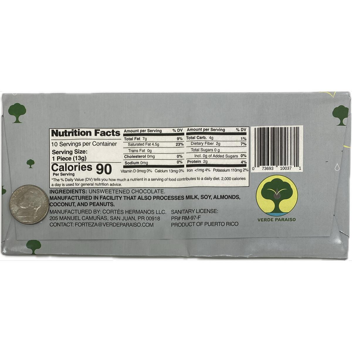 Barritas Forteza Big - Chocolate negro 100 %