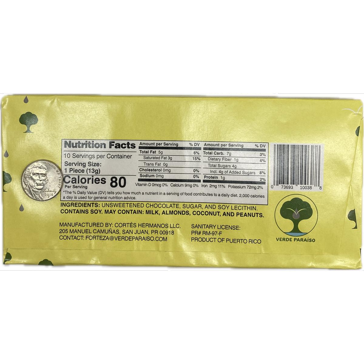 Barritas Forteza Big - Chocolate negro 70%