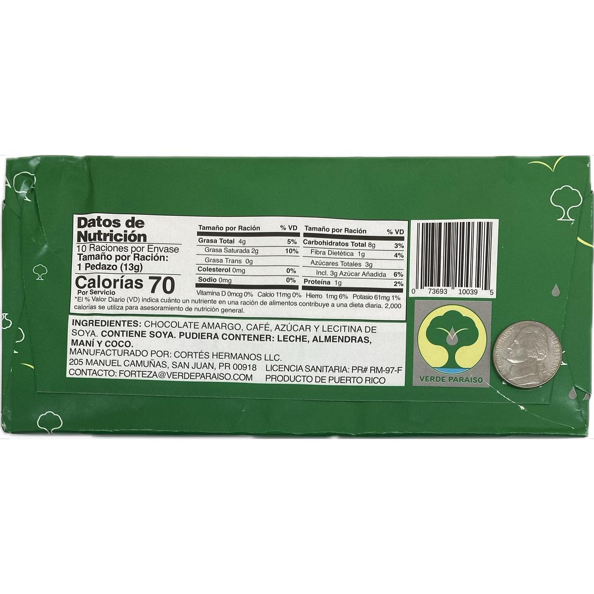 Barras grandes Forteza: chocolate negro y moca