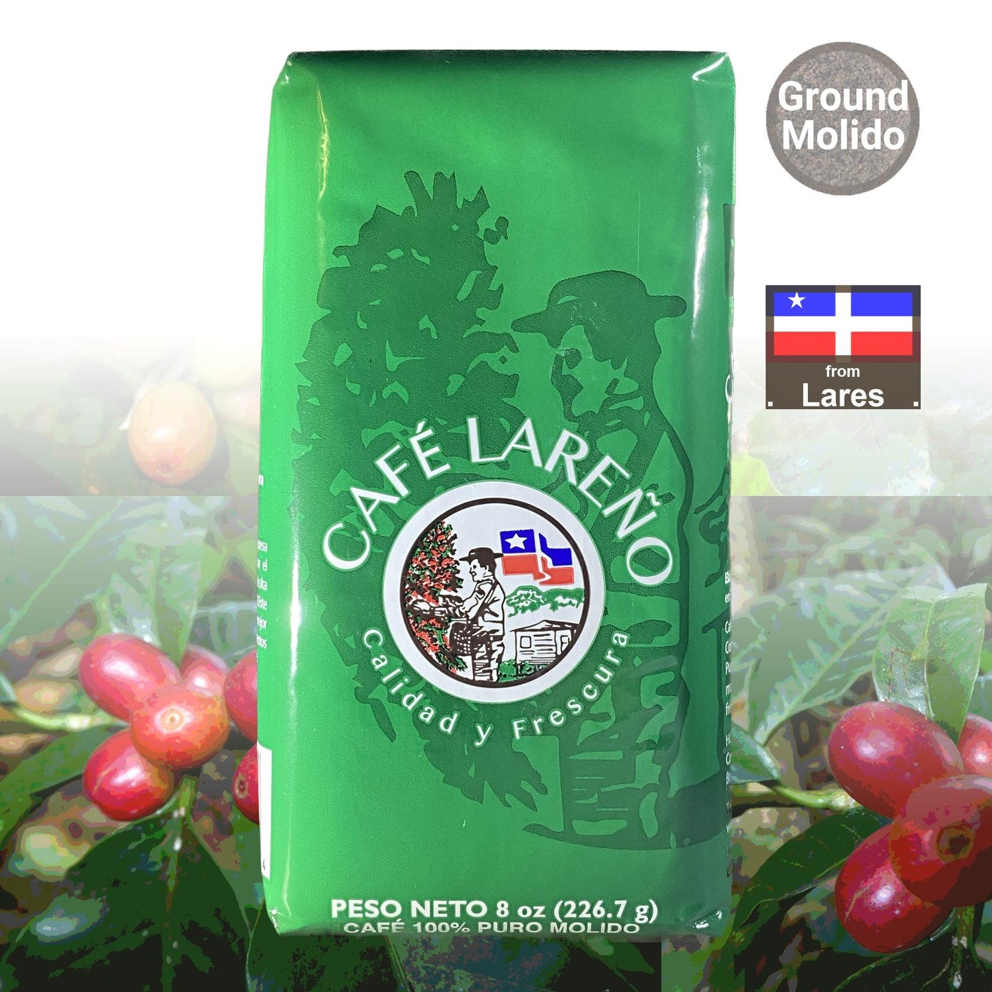 Maga Flower and Coquí Greca Moka Pot and Two Lareño Coffees