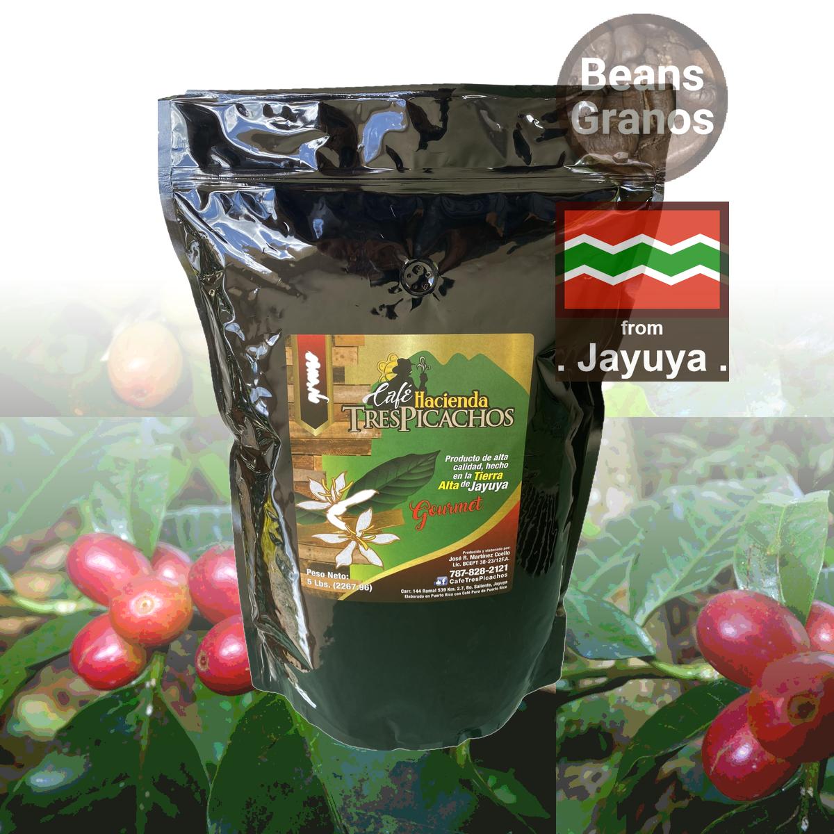 Café Tres Picachos Café Gourmet en grano 5 libras