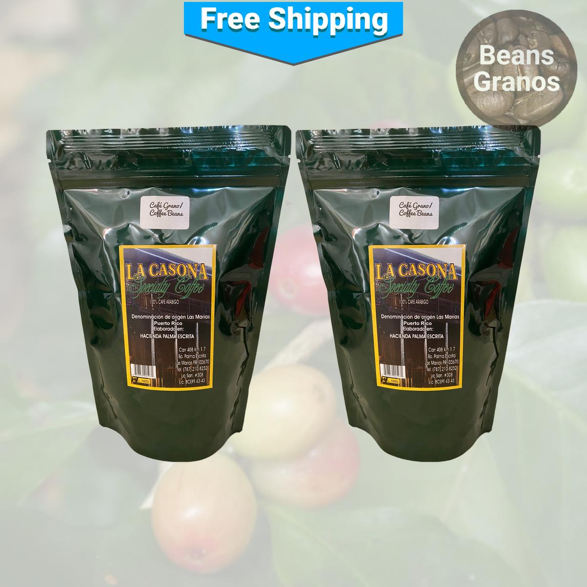 Café La Casona en grano de especialidad - 100 % secado al sol