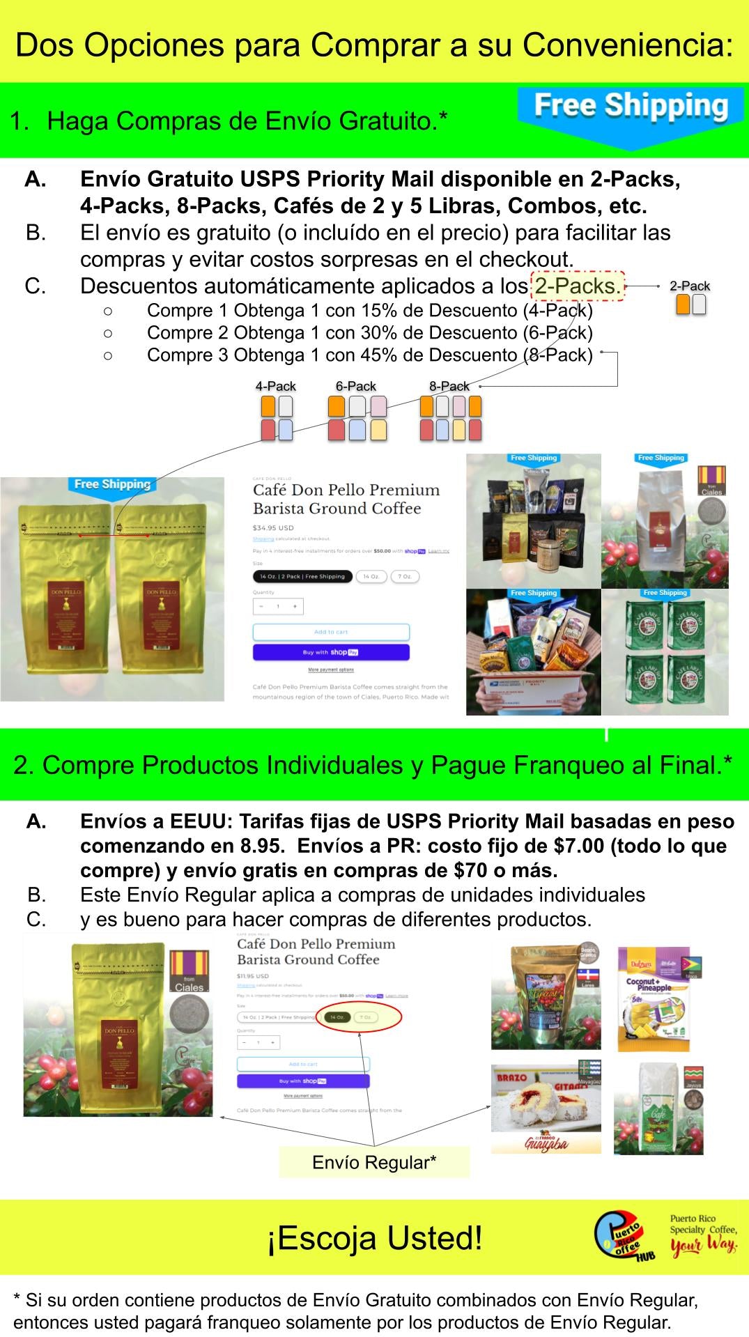 Envío Gratuito vs. Envío Regular