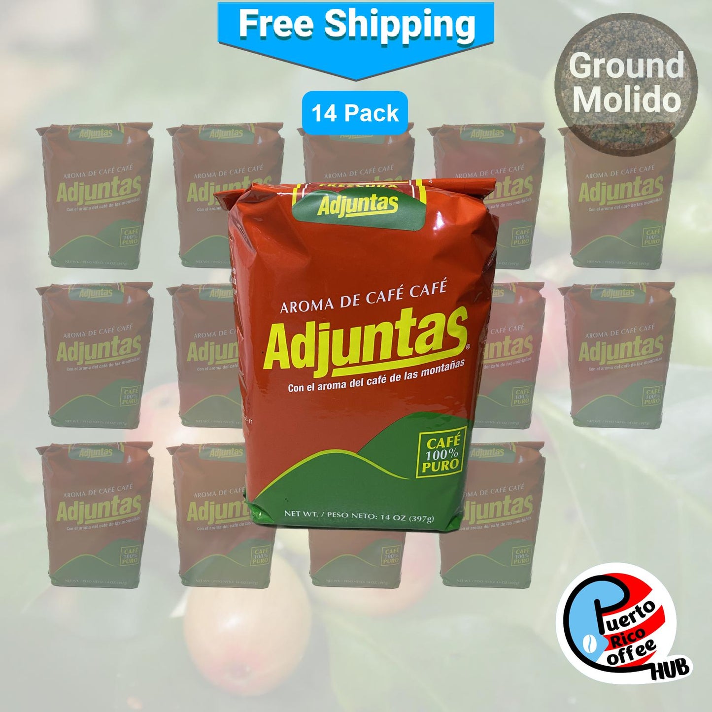 Café Adjuntas Ground Coffee 14-Pack
