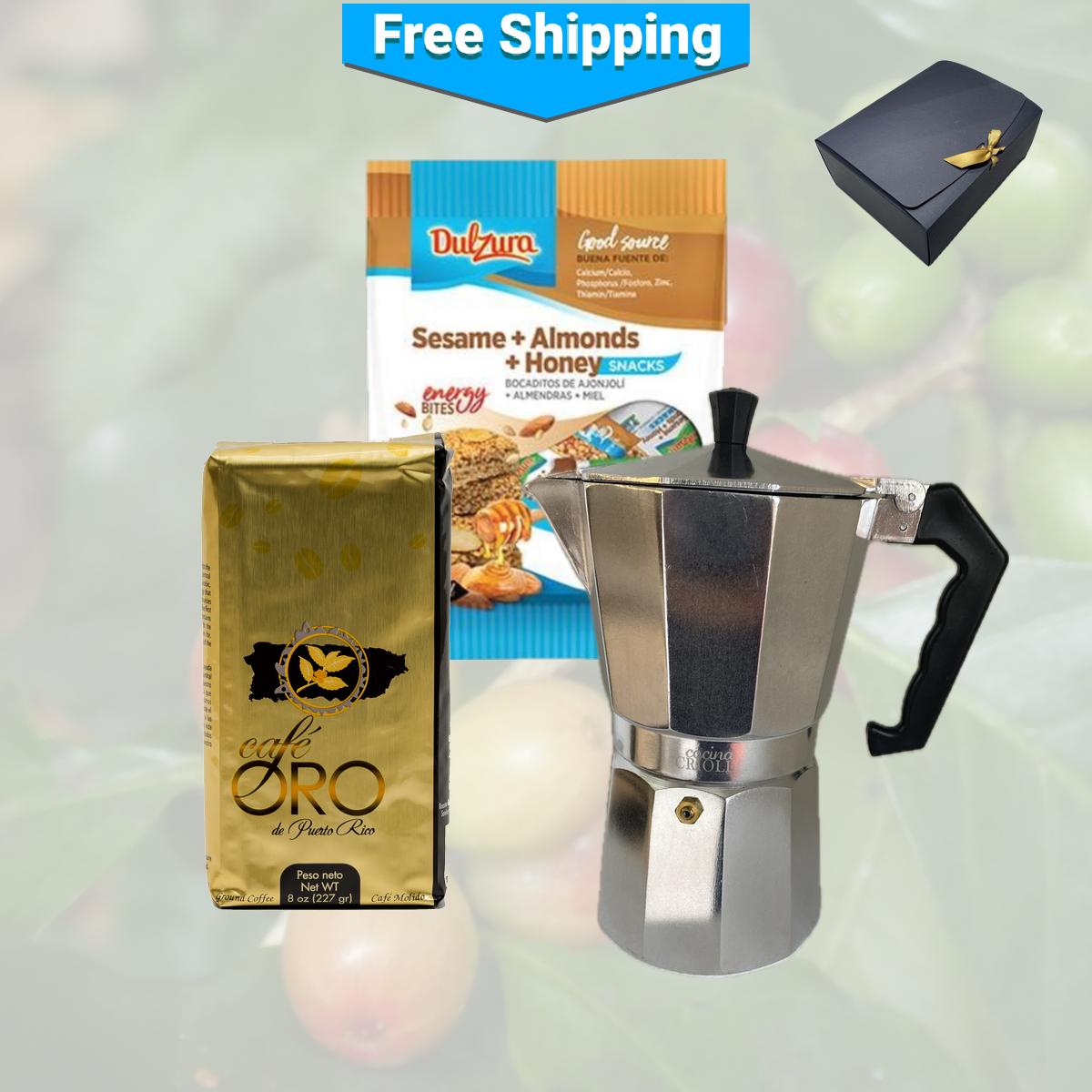 Create Your Own Popular Ground Coffee, Greca and Dulzura Borincana Gift!