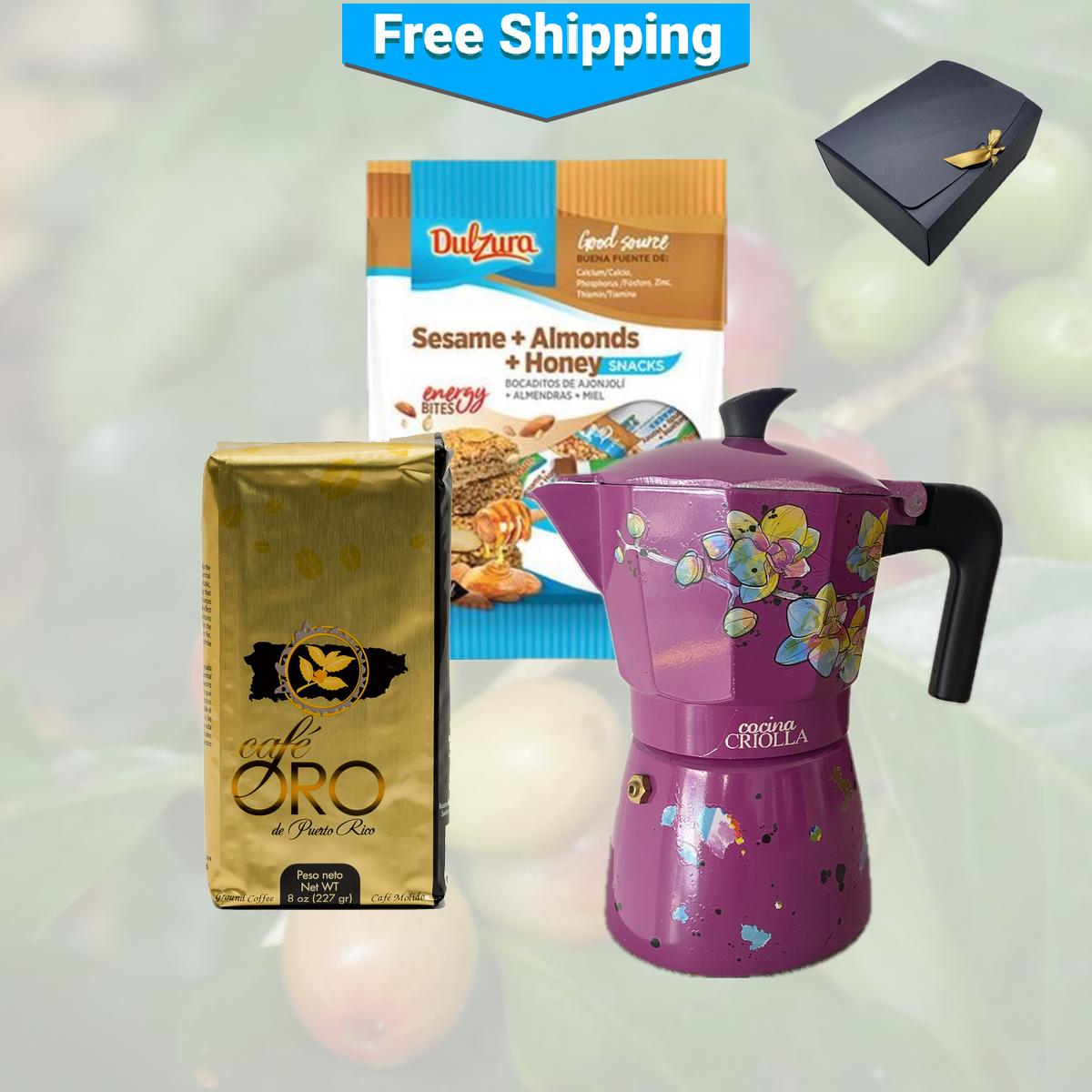 Create Your Own Popular Ground Coffee, Greca and Dulzura Borincana Gift!