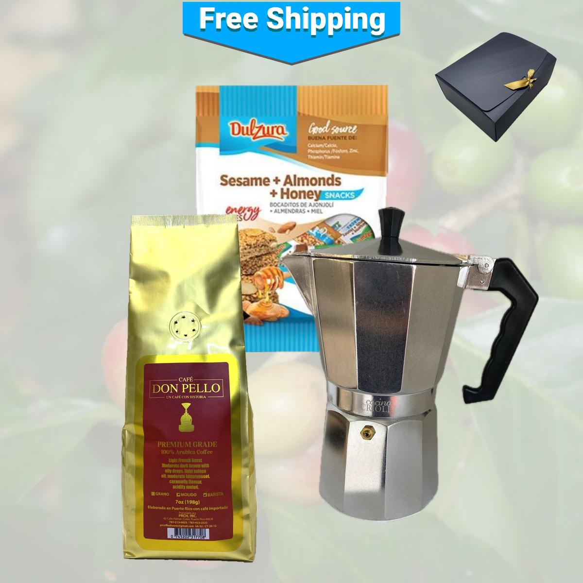 Create Your Own Popular Ground Coffee, Greca and Dulzura Borincana Gift!