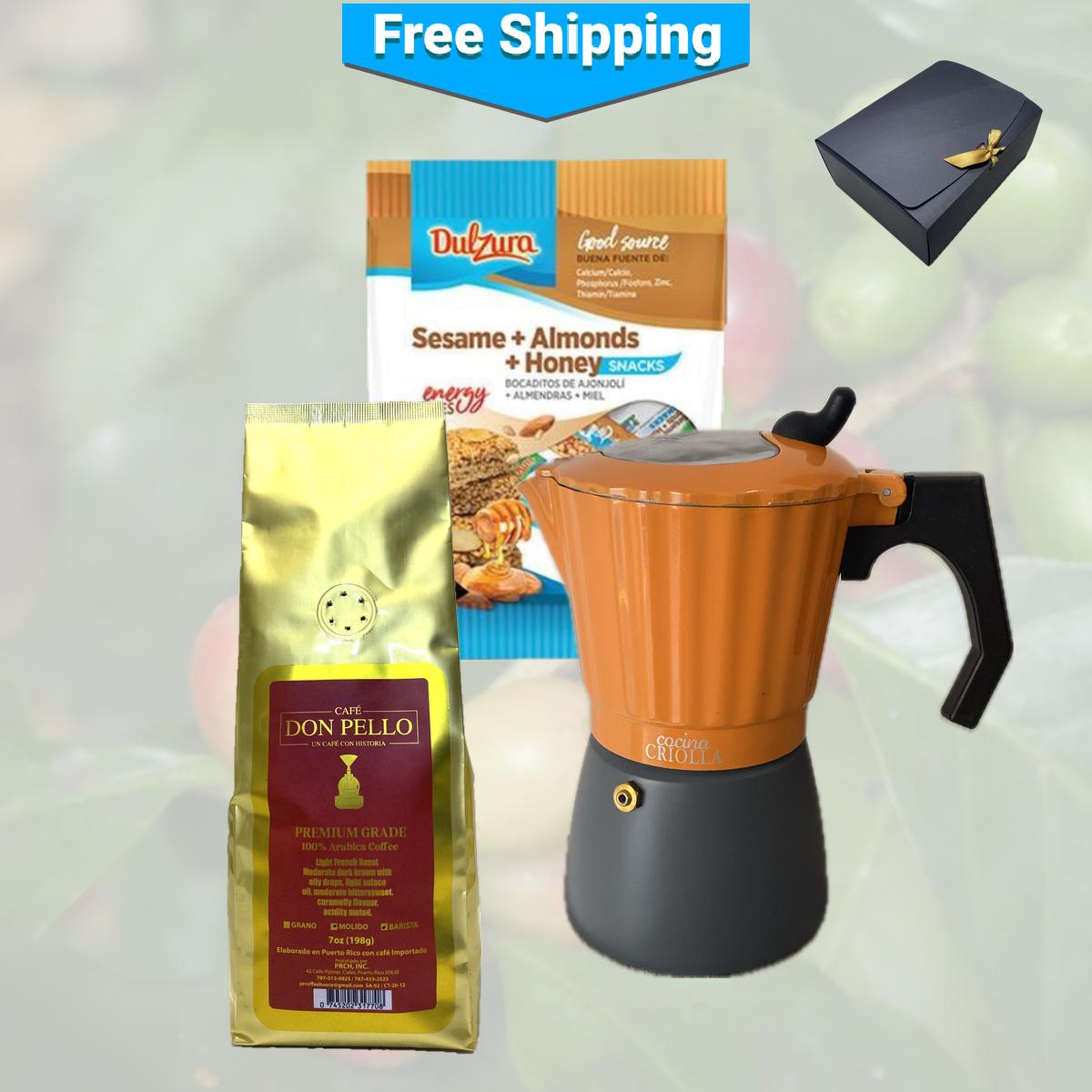 Create Your Own Popular Ground Coffee, Greca and Dulzura Borincana Gift!