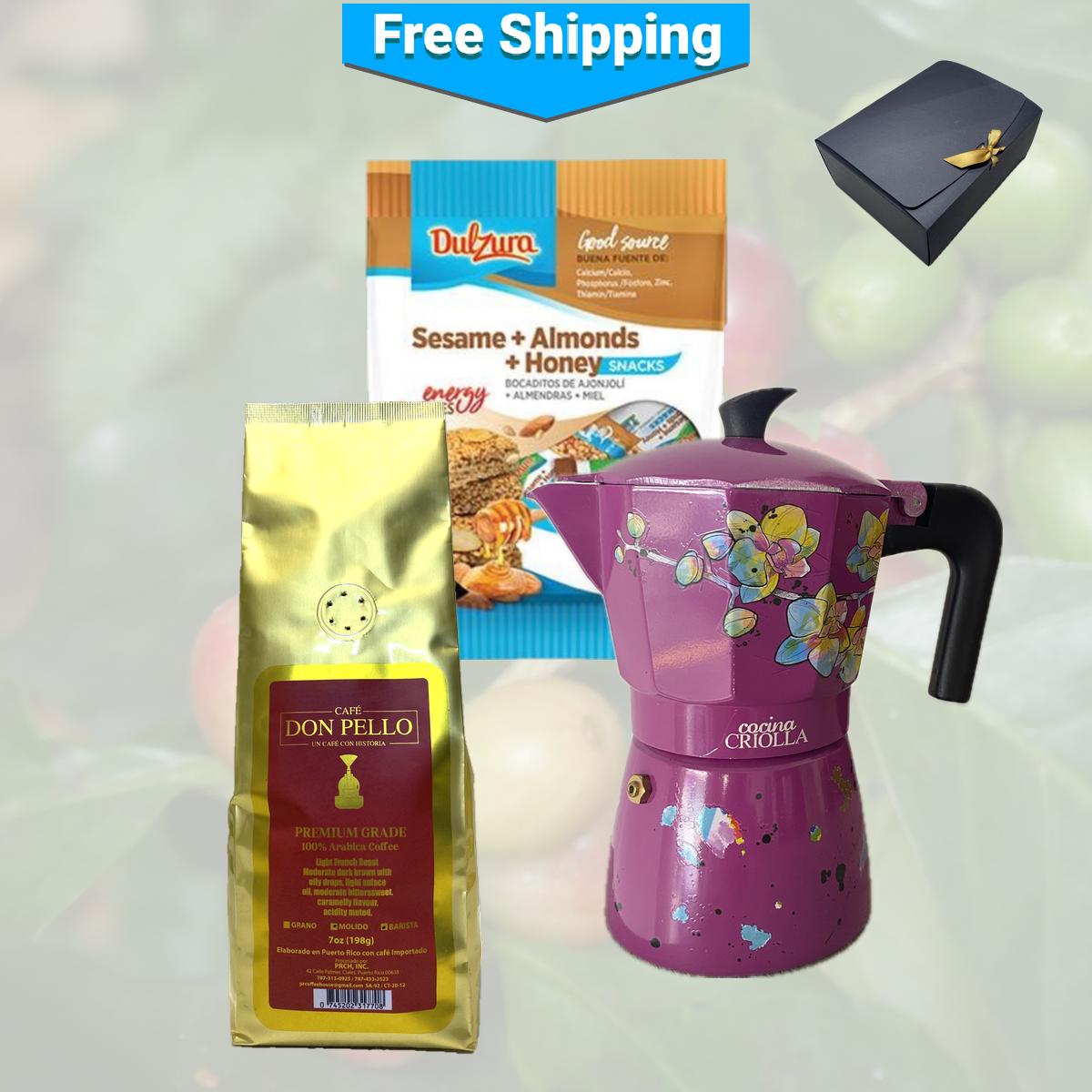 Create Your Own Popular Ground Coffee, Greca and Dulzura Borincana Gift!