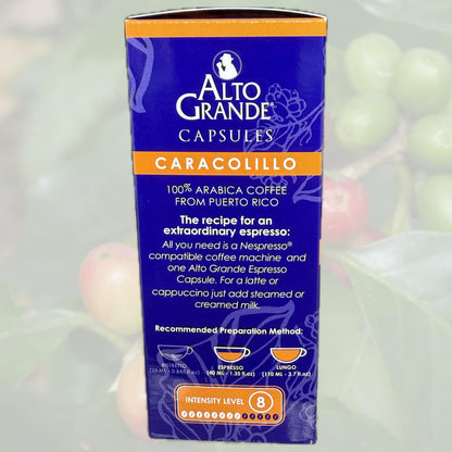 Alto Grande Super Premium Coffee Capsules | Caracolillo (Intensity 8)