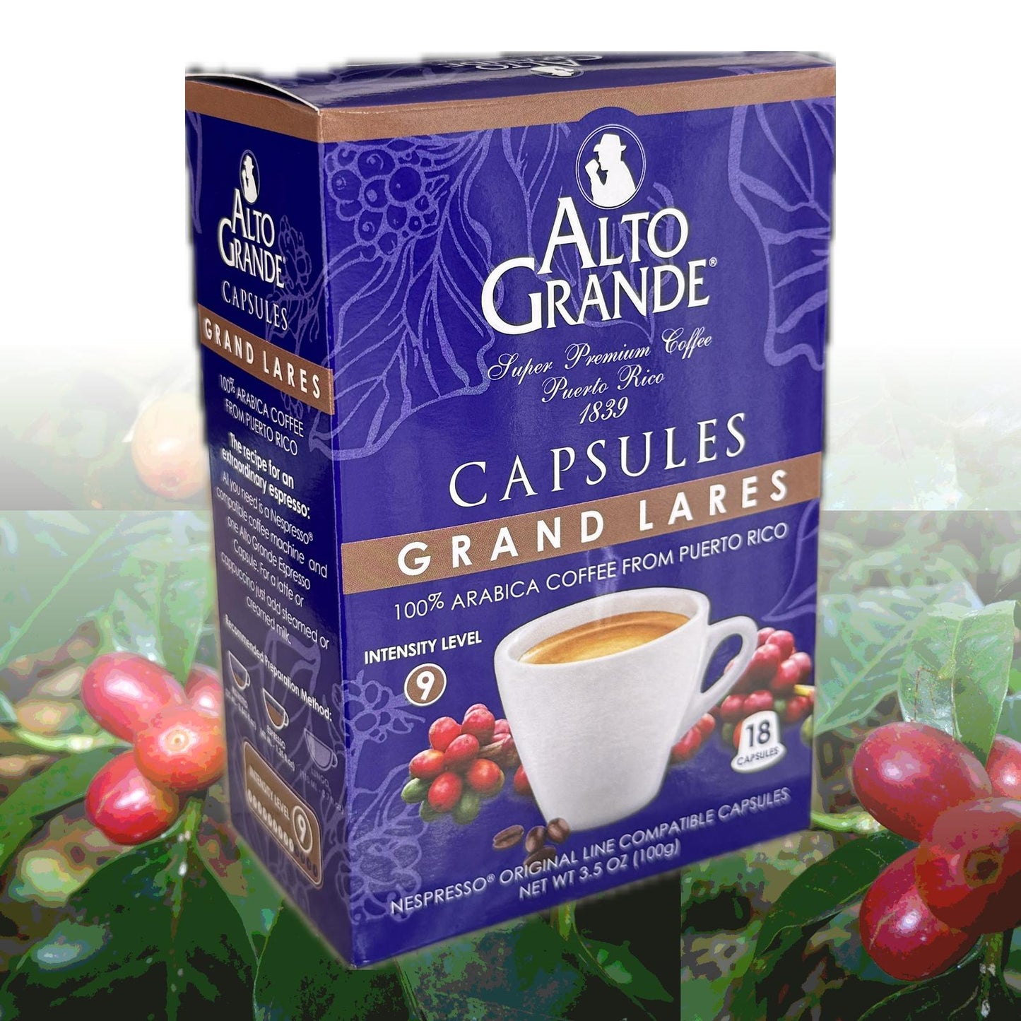 altissimo espresso capsules Alto Grande Grand Lares Coffee Capsules Intensity 9