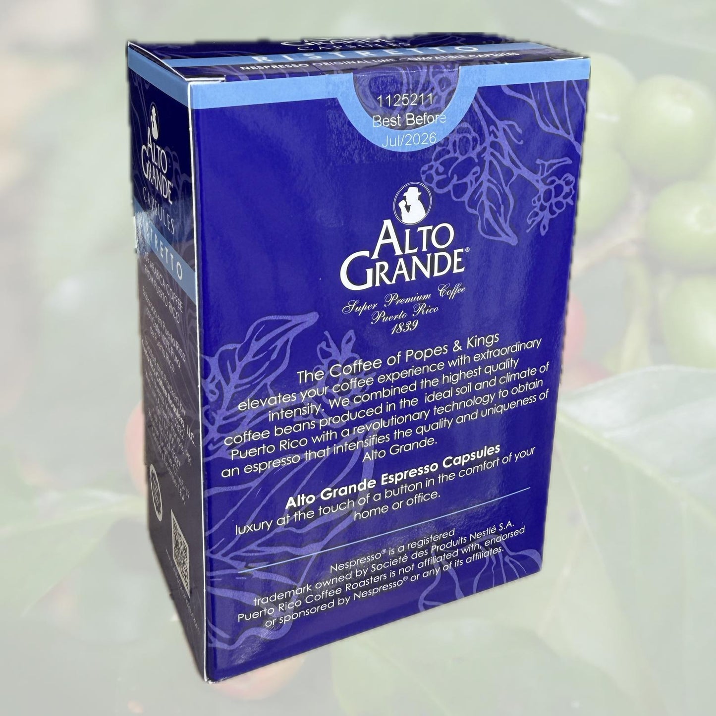 Alto Grande Super Premium Coffee Capsules | Ristretto (Intensity 10)