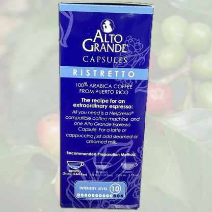 Alto Grande Super Premium Coffee Capsules | Ristretto (Intensity 10)