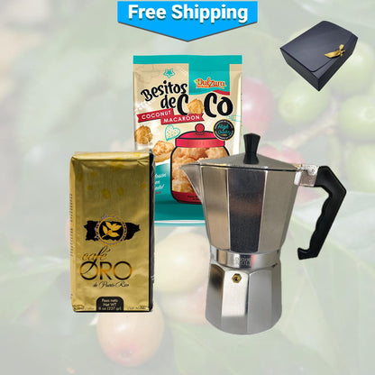 Create Your Own Popular Ground Coffee, Greca and Dulzura Borincana Gift!