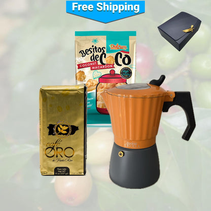 Create Your Own Popular Ground Coffee, Greca and Dulzura Borincana Gift!