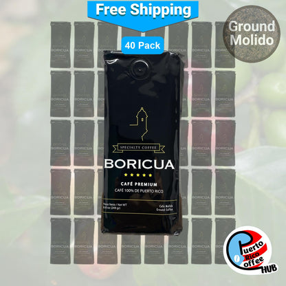 Café Boricua Puerto Rican Ground Coffee 8.8 oz Bulk Packs