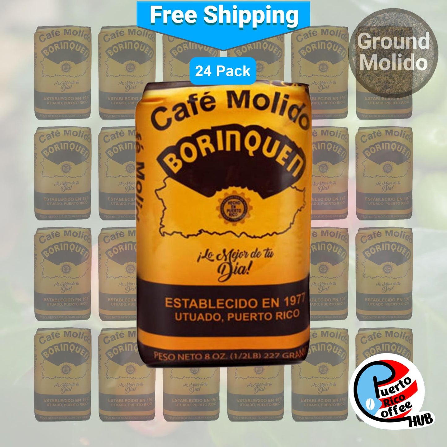 Café Borinquen Ground Coffee 8 Oz 24-Pack
