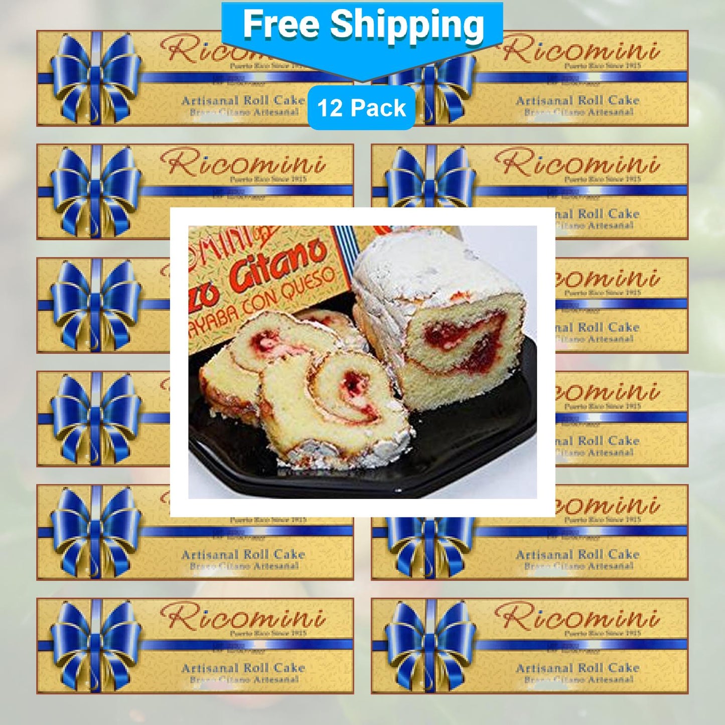 Brazo Gitano Ricomini Roll Cake — Guava-Çheese | 12-Pack
