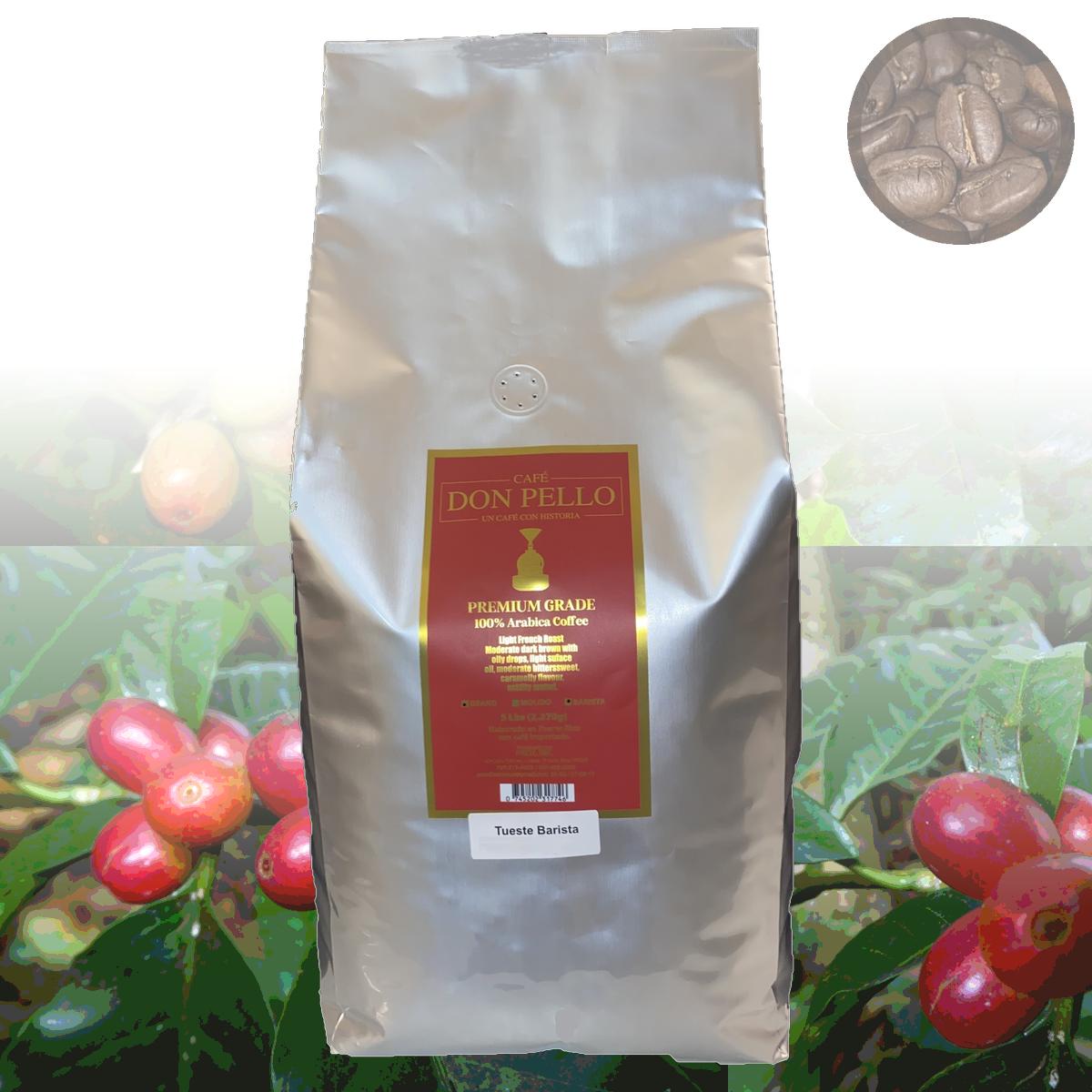 Café Don Pello Premium en Grano 5 Libras