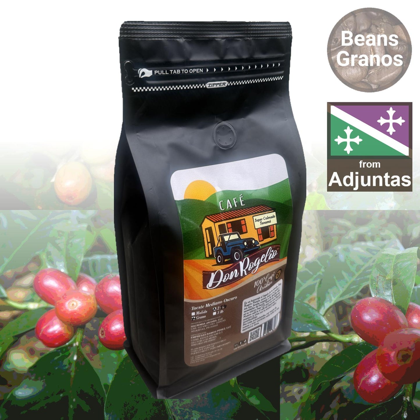 Café Don Rogelio en grano, 2 libras