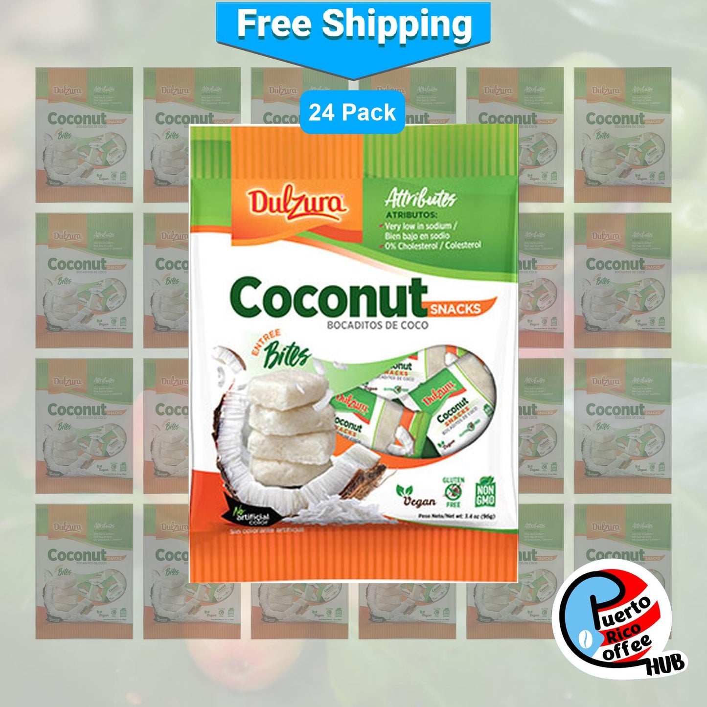 Dulzura Borincana Coconut Bites 24-Pack
