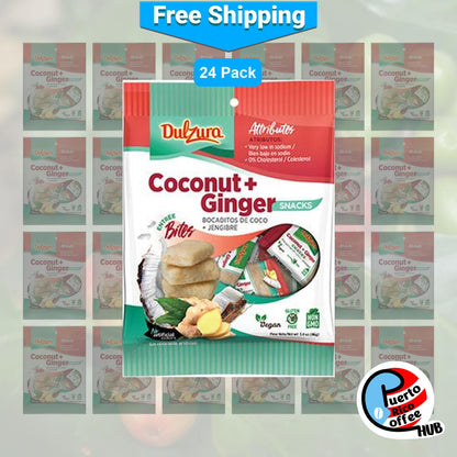 Dulzura Borincana Coconut Ginger Bites 24-Pack