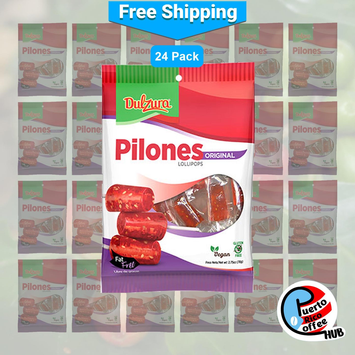 Dulzura Borincana Pilones (piruletas)