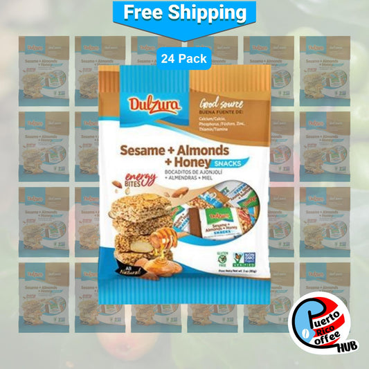 Dulzura Borincana Sésamo, Almendras y Miel Paquete de 24