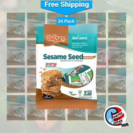 Bocadillos de semillas de sésamo Dulzura Borincana, paquete de 24