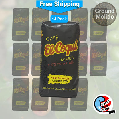 Café El Coquí Ground Coffee 14 Oz 14 Pack