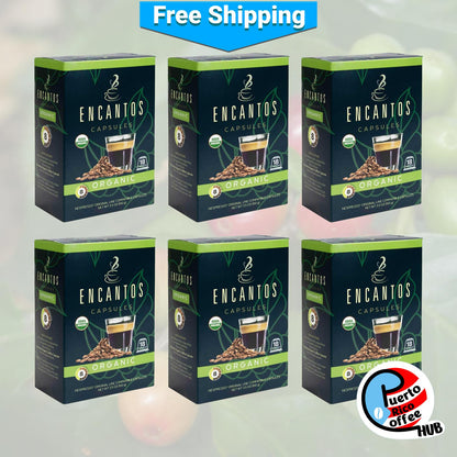 Encantos Organic Coffee Capsules | Espresso (Intensity 8)