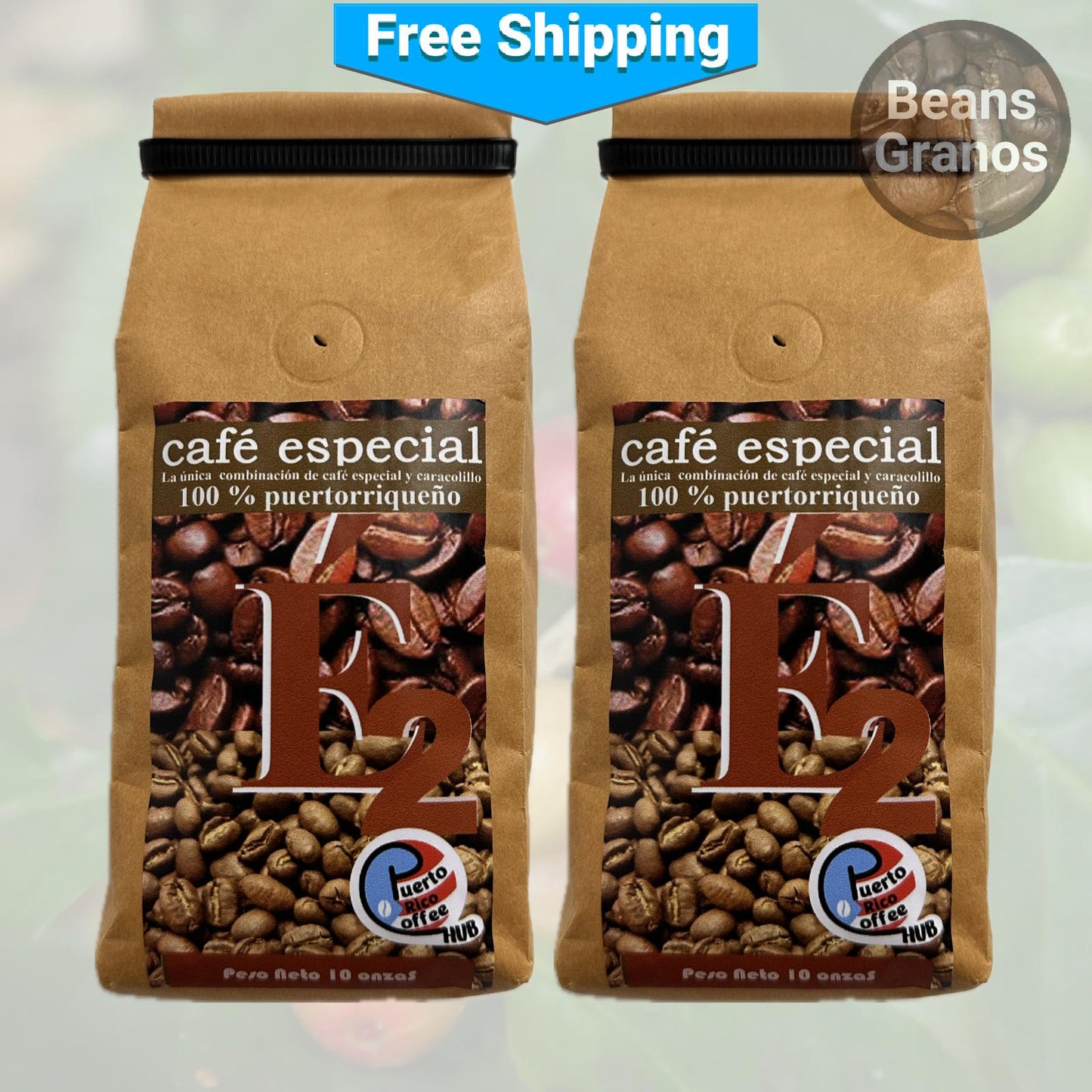 Café Especial — Granos de Café Caracolillo Doble Esencia