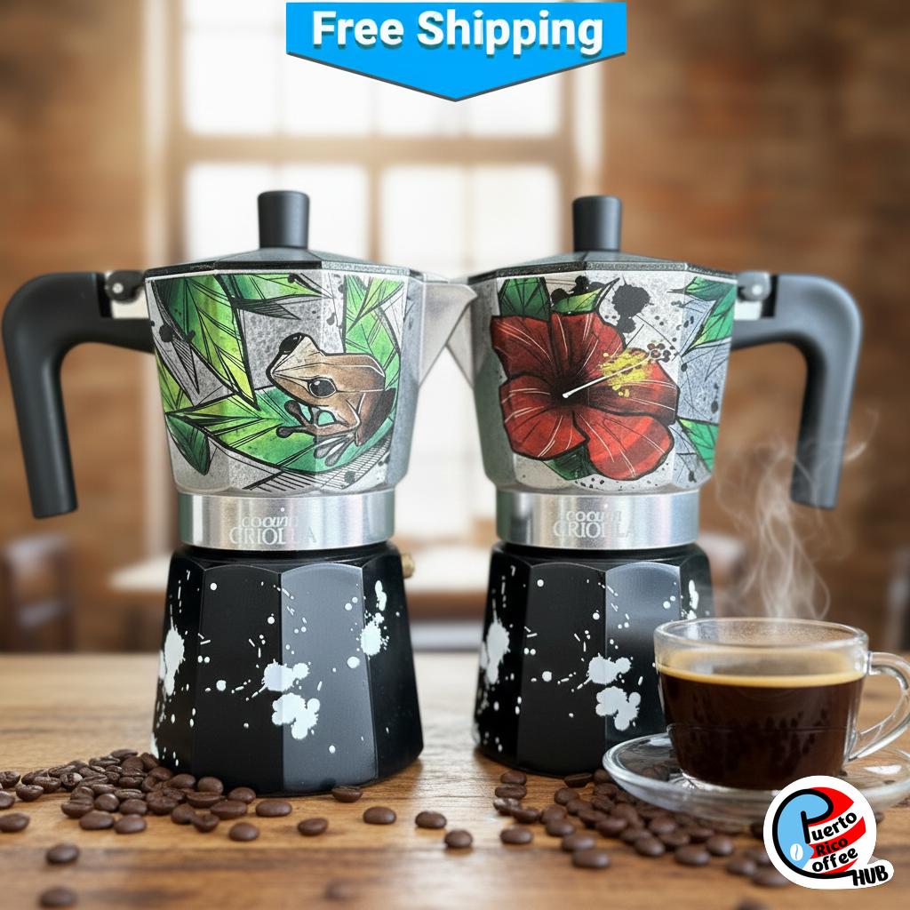 Puerto Rico Greca Joshua Montes: Coquí Coffee Maker – Puerto Rico
