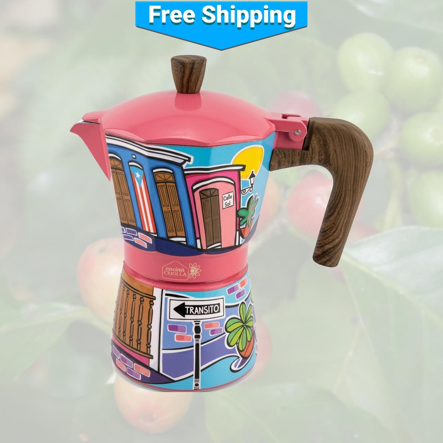 Calles del Viejo San Juan - Limited Edition - Coffee Maker - Coffee Pot or Greca