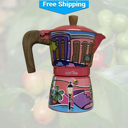Calles del Viejo San Juan - Limited Edition - Coffee Maker - Coffee Pot or Greca