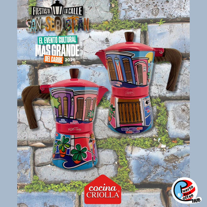 Calles del Viejo San Juan - Limited Edition - Coffee Maker - Coffee Pot or Greca