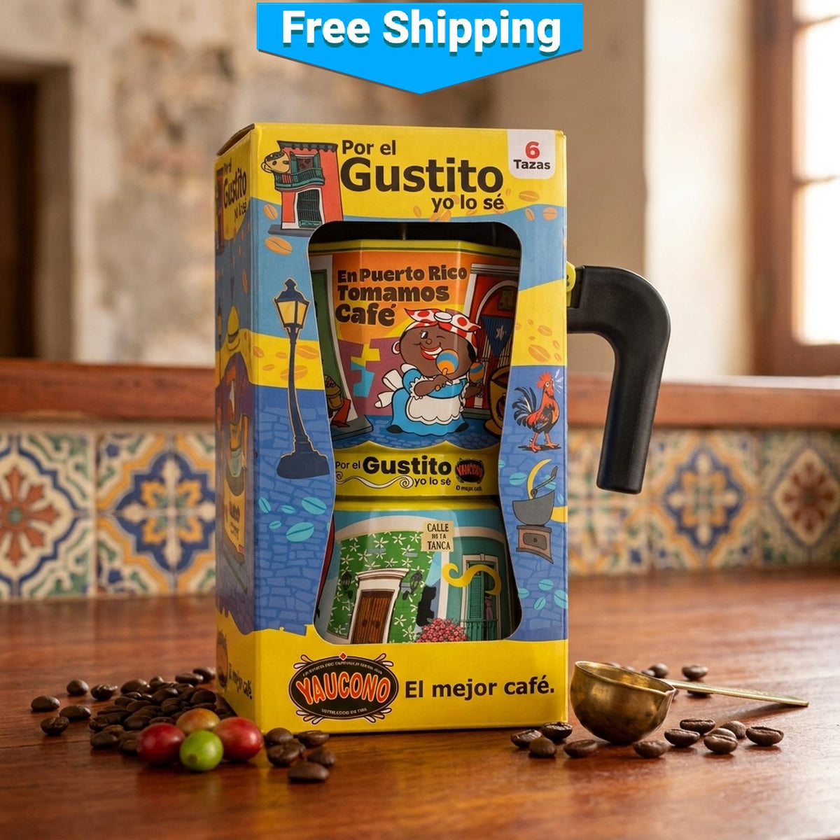 Small Heritage Roasters Discovery Set with Gustito Greca Coffee Maker