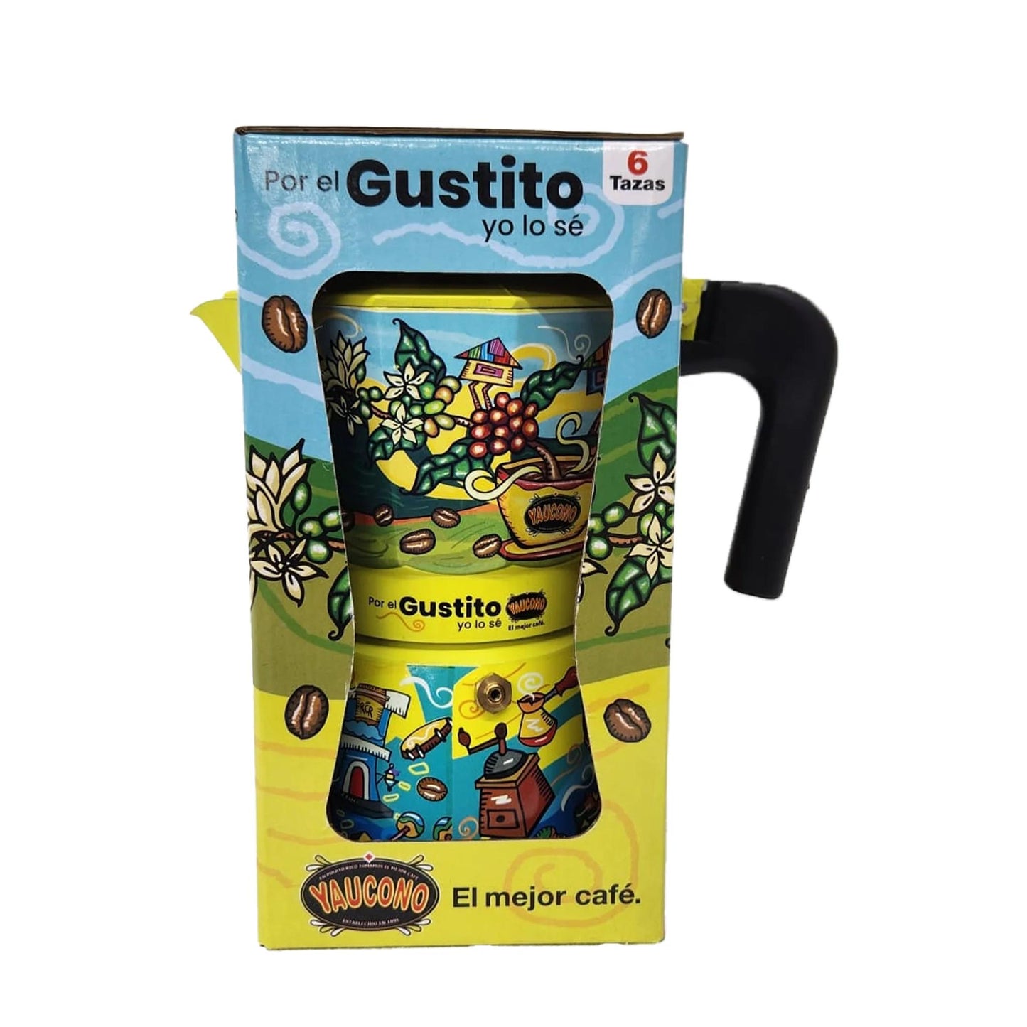 Gustito Greca Moka Pot and Two Yauconito Coffees