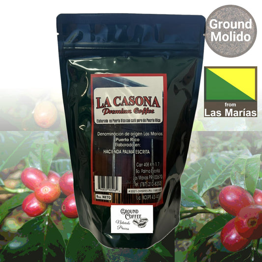 Café La Casona Natural Process Premium Ground Coffee - 100% Sun Dried