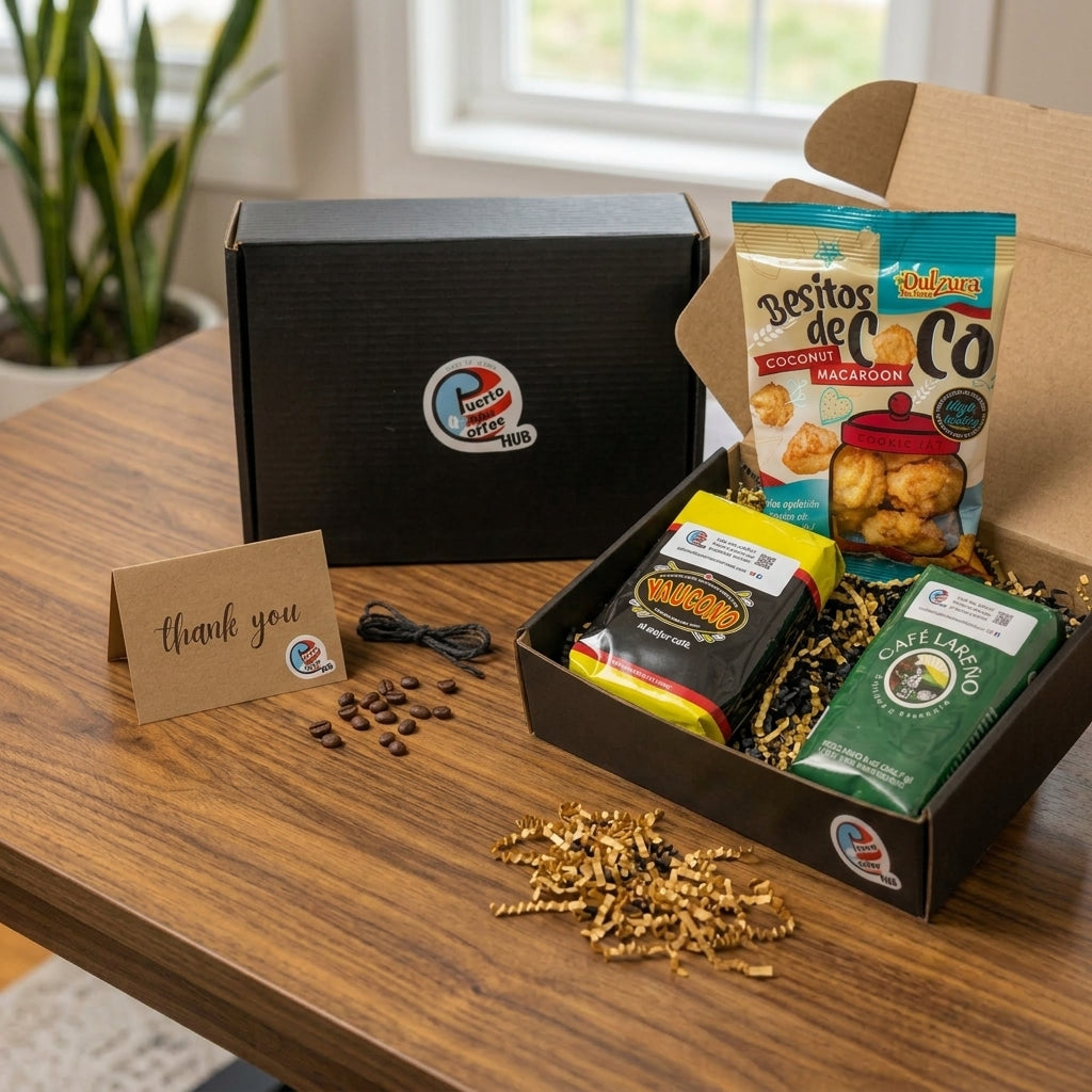 Puerto Rican Coffee Corporate Gift Set | Yaucono, Lareño & Besitos de Coco