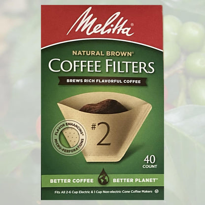 Filtros de café Melitta de color marrón natural sin blanquear