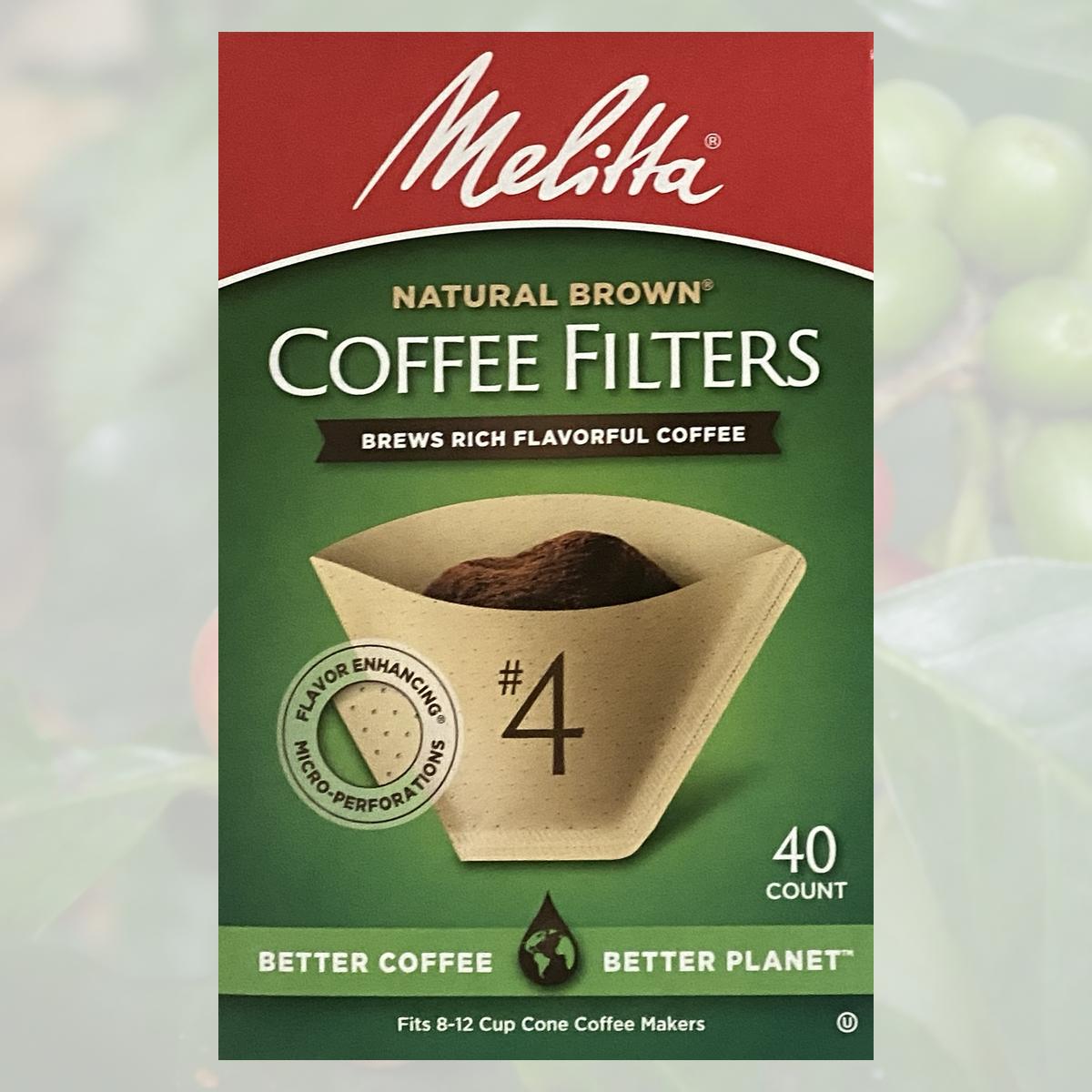 Filtros de café Melitta de color marrón natural sin blanquear