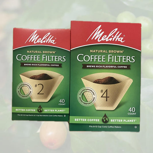 Filtros de café Melitta de color marrón natural sin blanquear