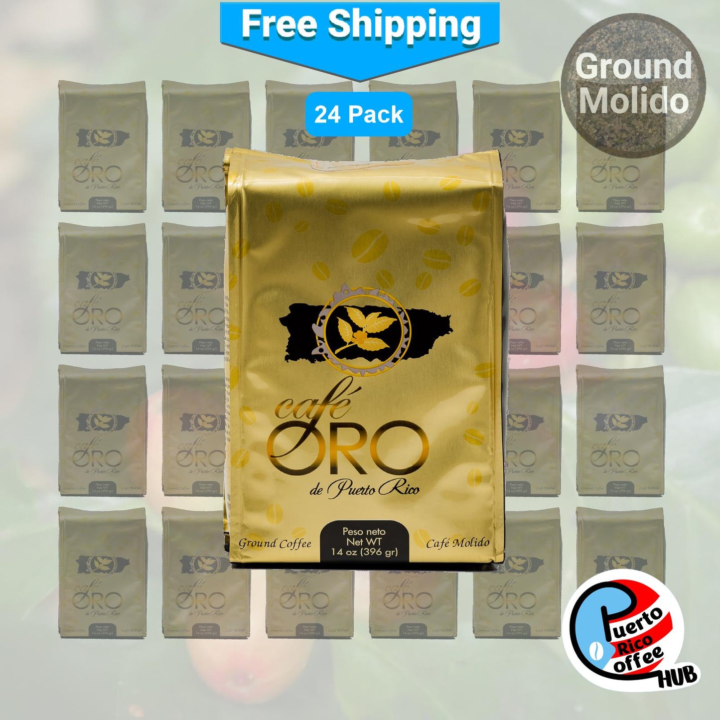 Café Oro Puerto Rican Ground Coffee 14 oz Bulk Packs