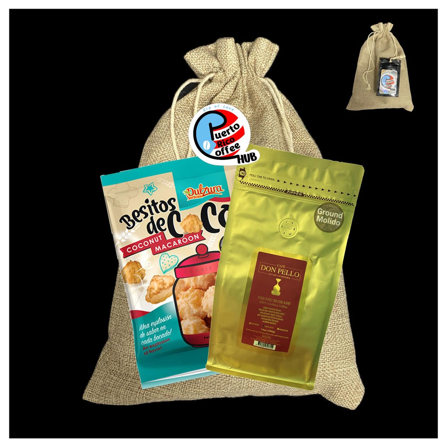 Café Don Pello 14 Oz Ground Coffee Gift Bag