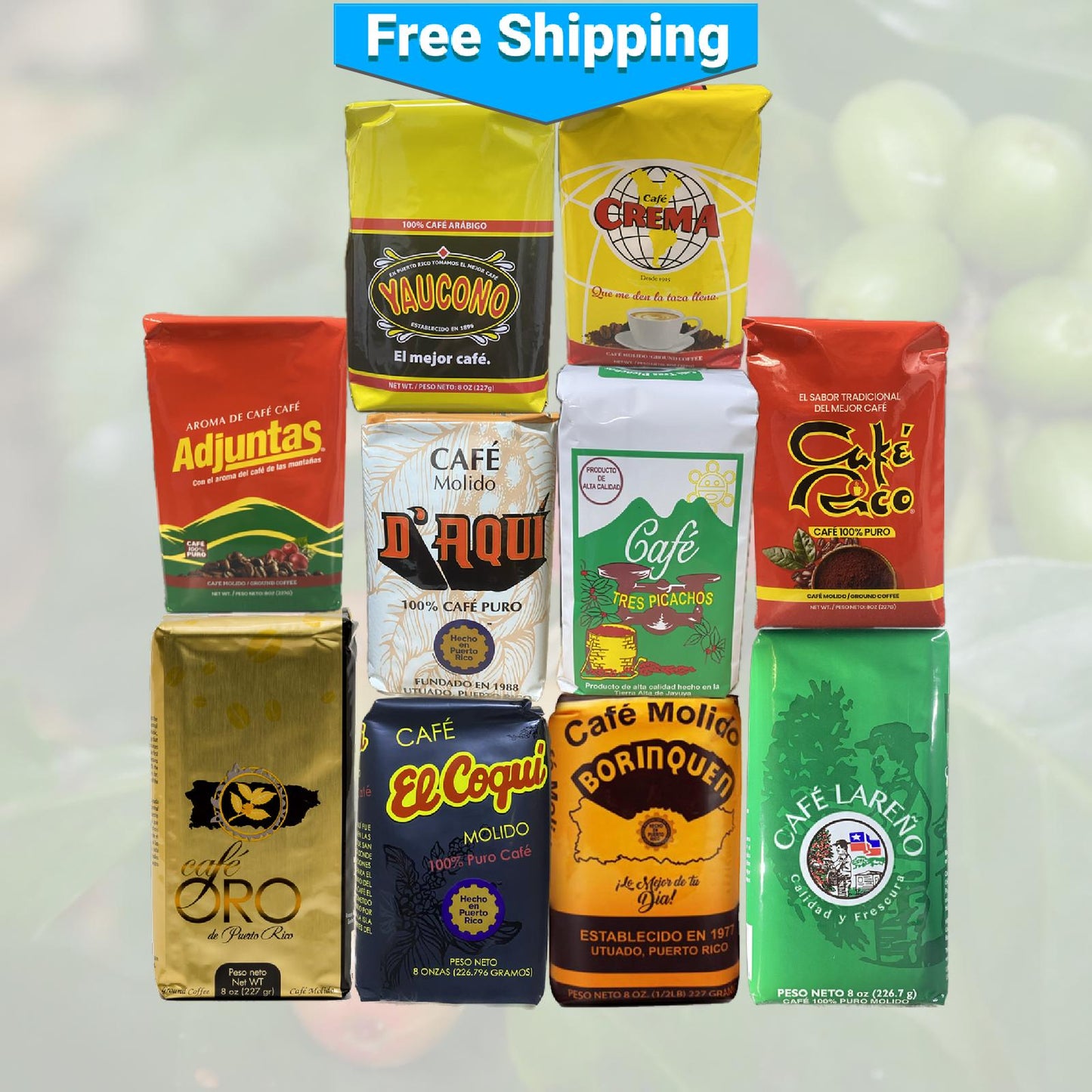 Puerto Rican Coffee Sampler: Sharing is Caring Combo