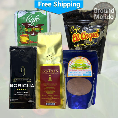 Puerto Rican Coffee Sampler: Finest Five Star Coffees