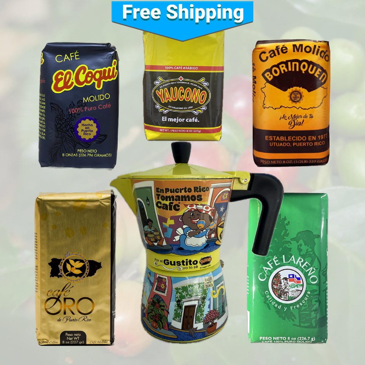 Small Heritage Roasters Discovery Set with Gustito Greca Coffee Maker
