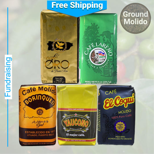 Fundraising Puerto Rican Coffee Sampler: Five Star Popular Coffees
